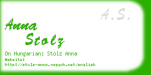 anna stolz business card